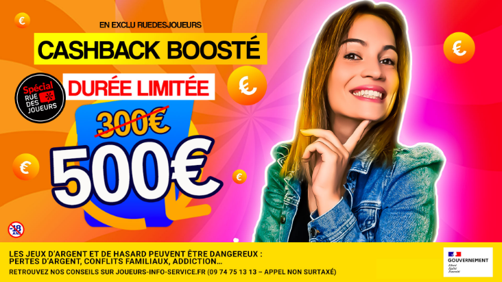 cashback RDJ 500€